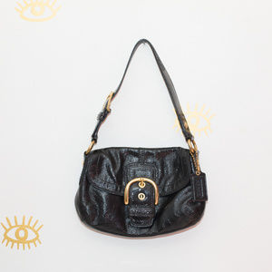 Coach Black Patent Leather Hobo Bag 13132